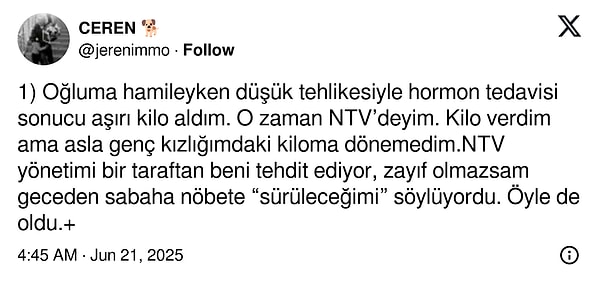 eski-haber-spikeri-ceren-kerimoglu-kilo-nedeniyle-ntvde-suruldugunu-x-hesabindan-anlatti-1-eUORuzWd Eski Haber Spikeri Ceren Kerimoğlu Kilo Nedeniyle NTV’de Sürüldüğünü X Hesabından Anlattı